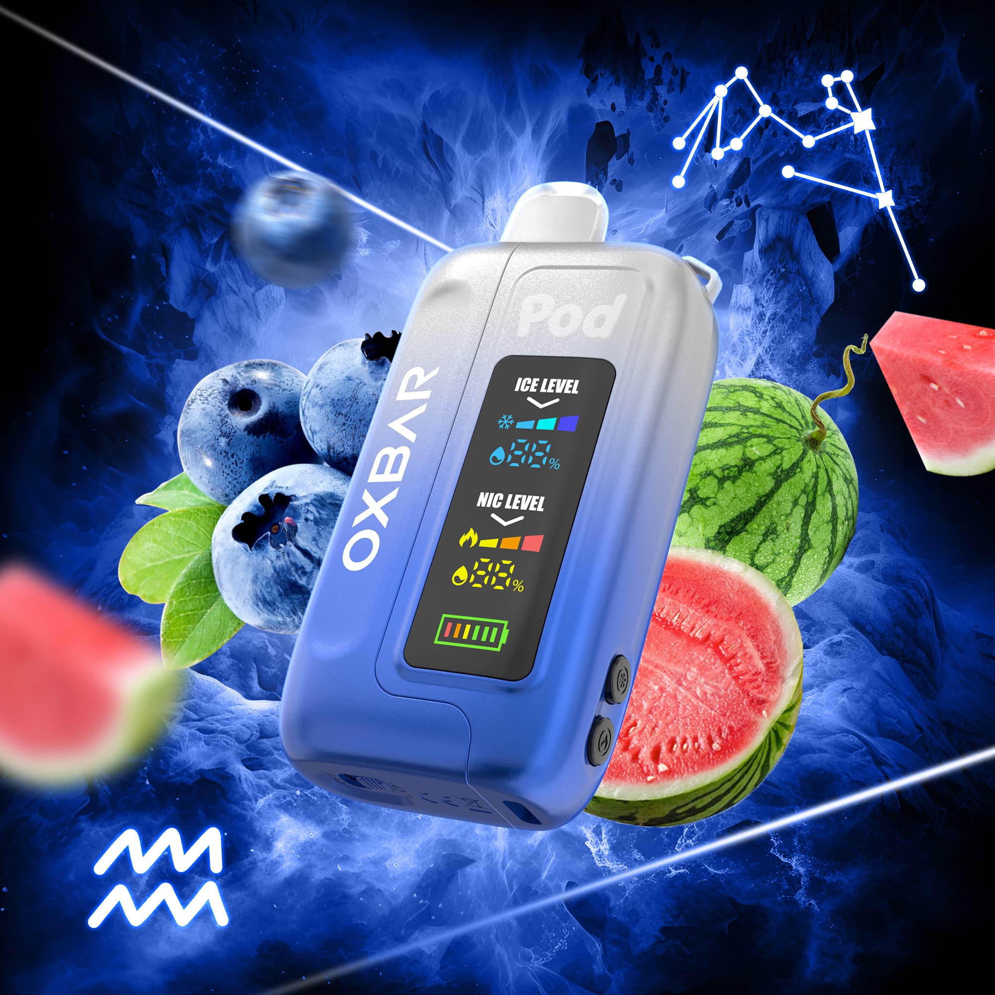 OXBAR Ice-Nic Control 35K - Blueberry Watermelon