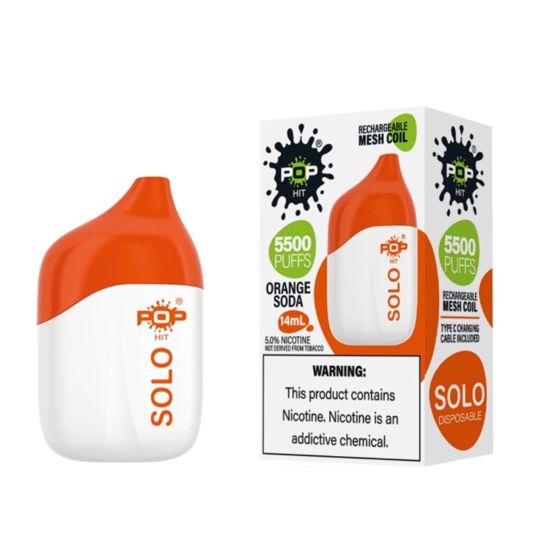 Pop Hit Vaporizers & Electronic Cigarettes Orange Soda Pop Hit Solo 5500 - Orange Soda (5 ct)