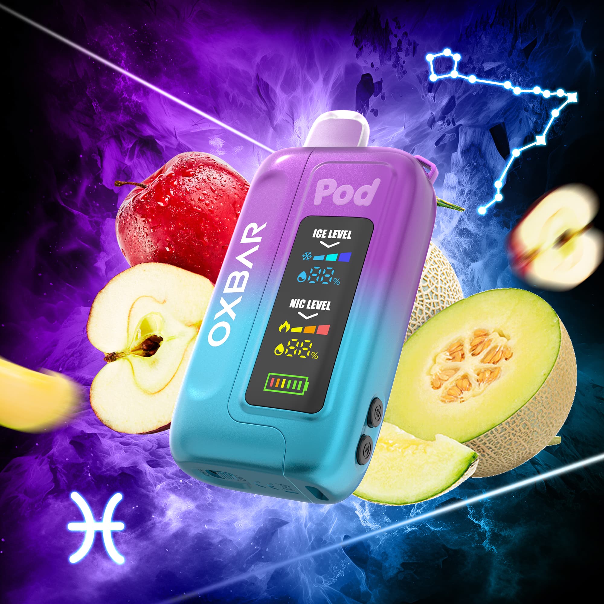 OXBAR Ice-Nic Control 35K - Watermelon Apple Gush