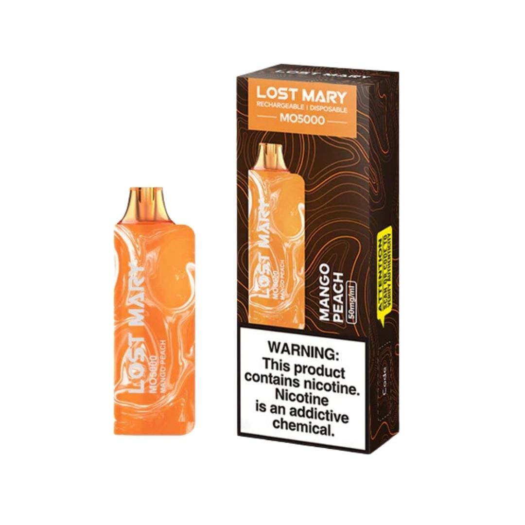 Lost Mary Vaporizers & Electronic Cigarettes Mango Peach Lost Mary MO5000 - Mango Peach (10 ct)