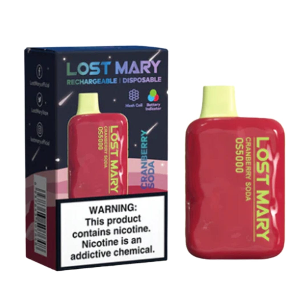 Lost Mary Vaporizers & Electronic Cigarettes Cranberry Soda Lost Mary OS5000 - Cranberry Soda (10 ct)