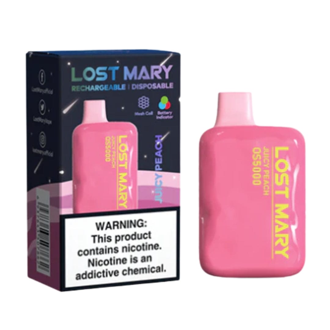 Lost Mary Vaporizers & Electronic Cigarettes Juicy Peach Lost Mary OS5000 - Juicy Peach (10 ct)